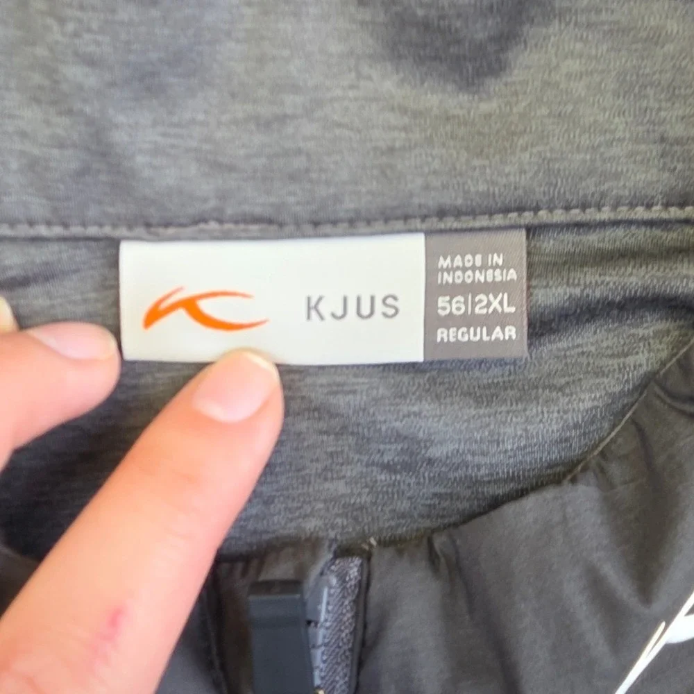 Kjus Men Retention Vest Grey Quilted Hybrid Golf Full Zip Jacket MG40-D00 2XL